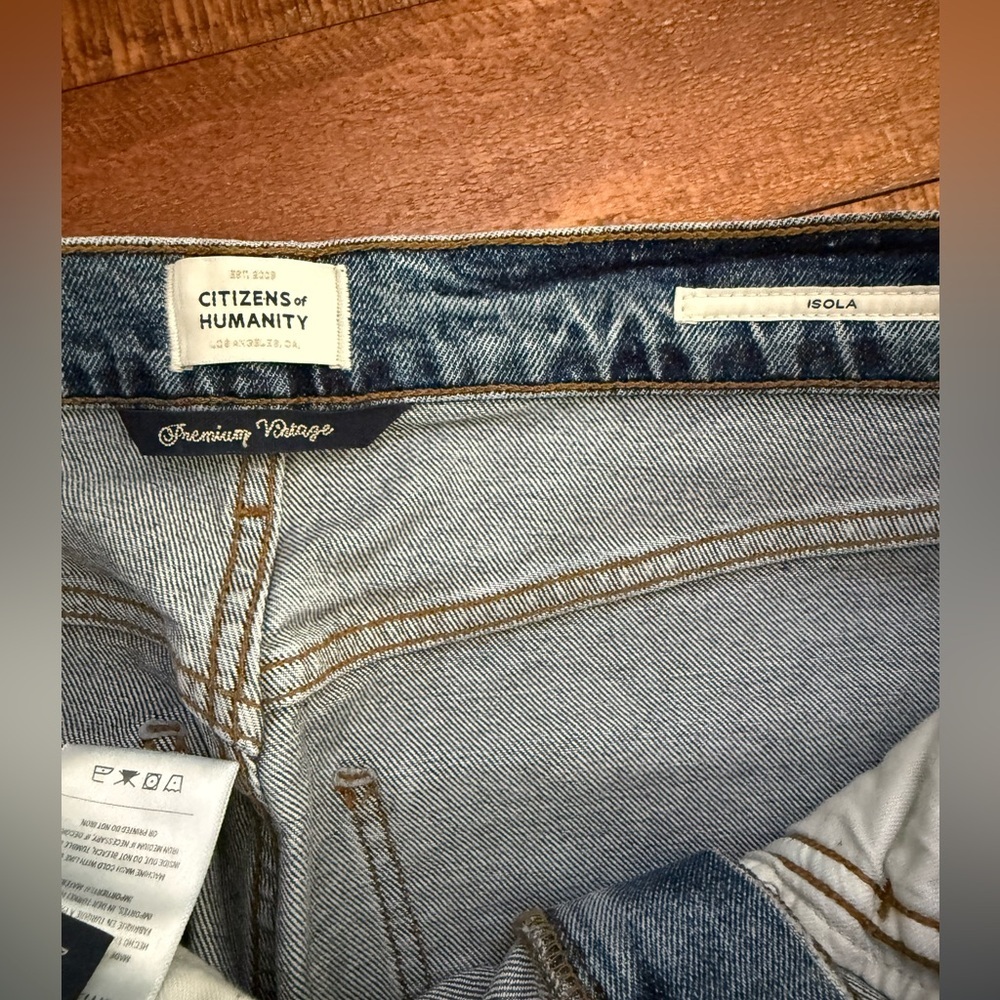 Citizens of Humanity Cropped Isola Raw Hem Premium Vintage Jeans-Size 27 - Picture 9 of 14